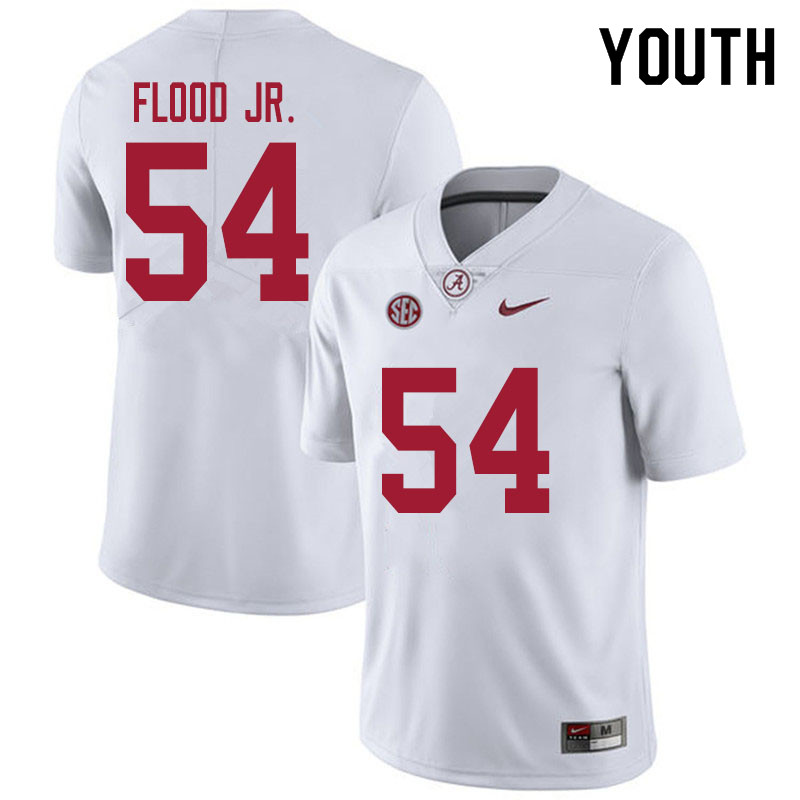 Youth #54 Kyle Flood Jr. Alabama White Tide College Football Jerseys Sale-White